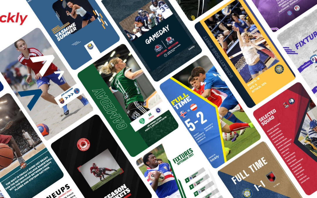Kickly now offers Free Sports Graphic Templates on Sign-up