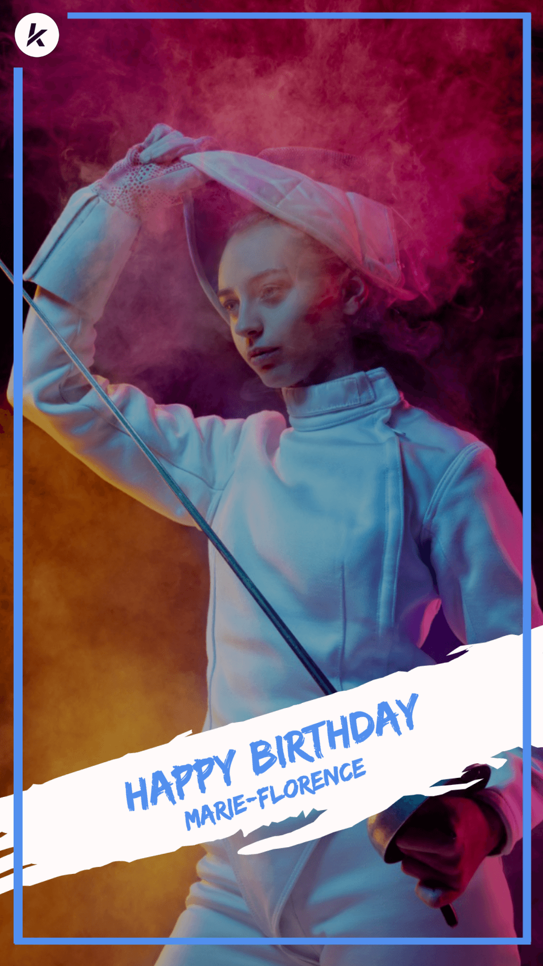 Fencing Player Happy Birthday
