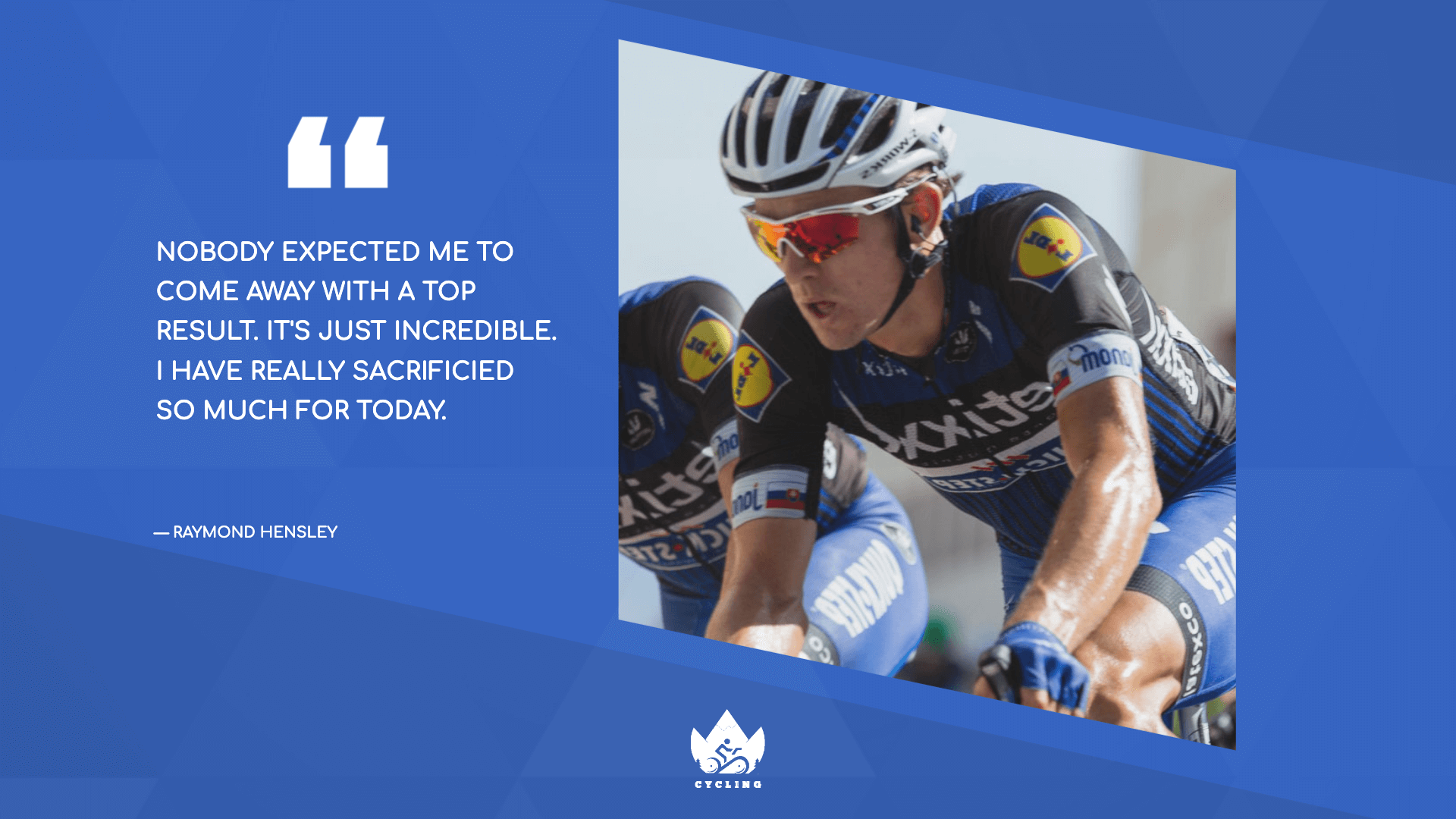 Cycling Athlete Quote Template