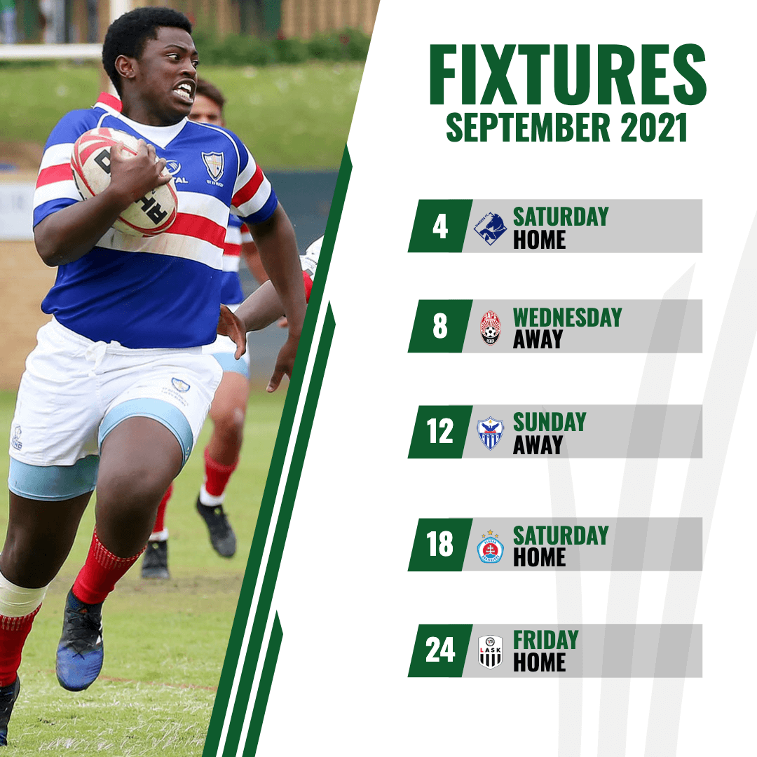 Rugby Fixtures Editable Template
