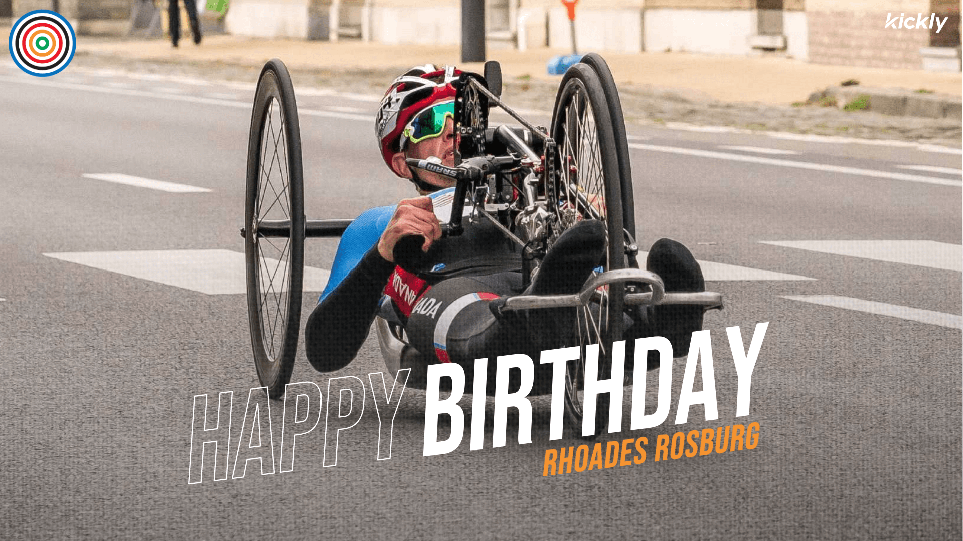 Tricycle Athlete Happy Birthday Template L