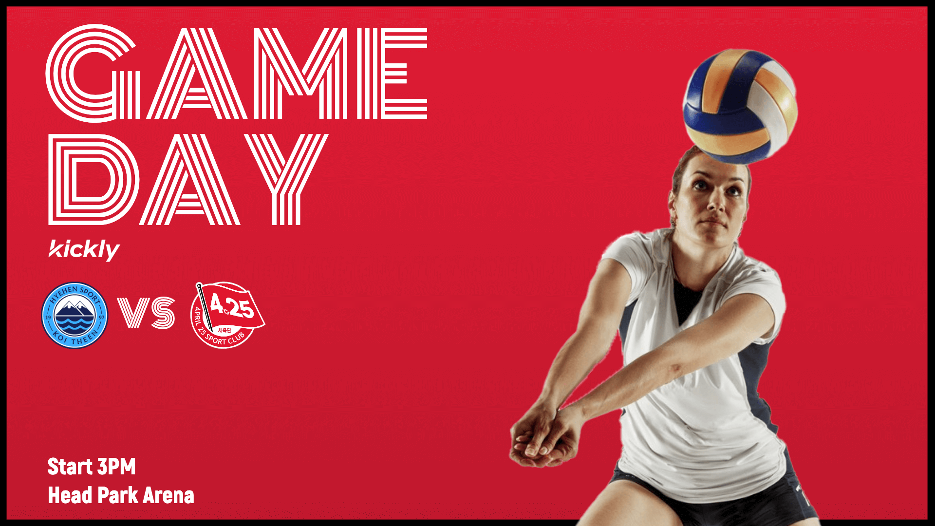 Volleyball Gameday Editable Template L