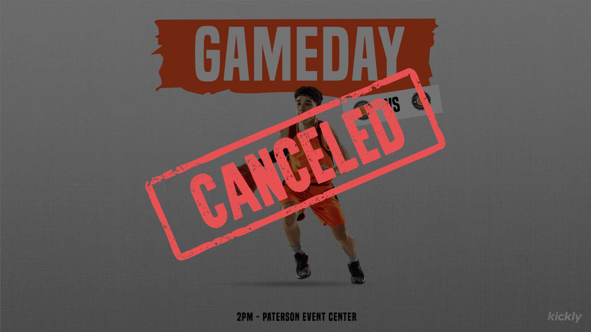 Canceled Gameday Editable Template