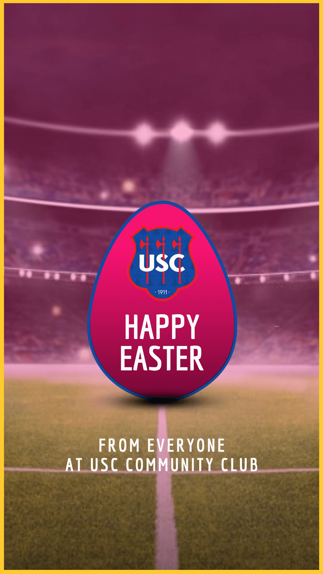 College Sports Themed Happy Easter Design