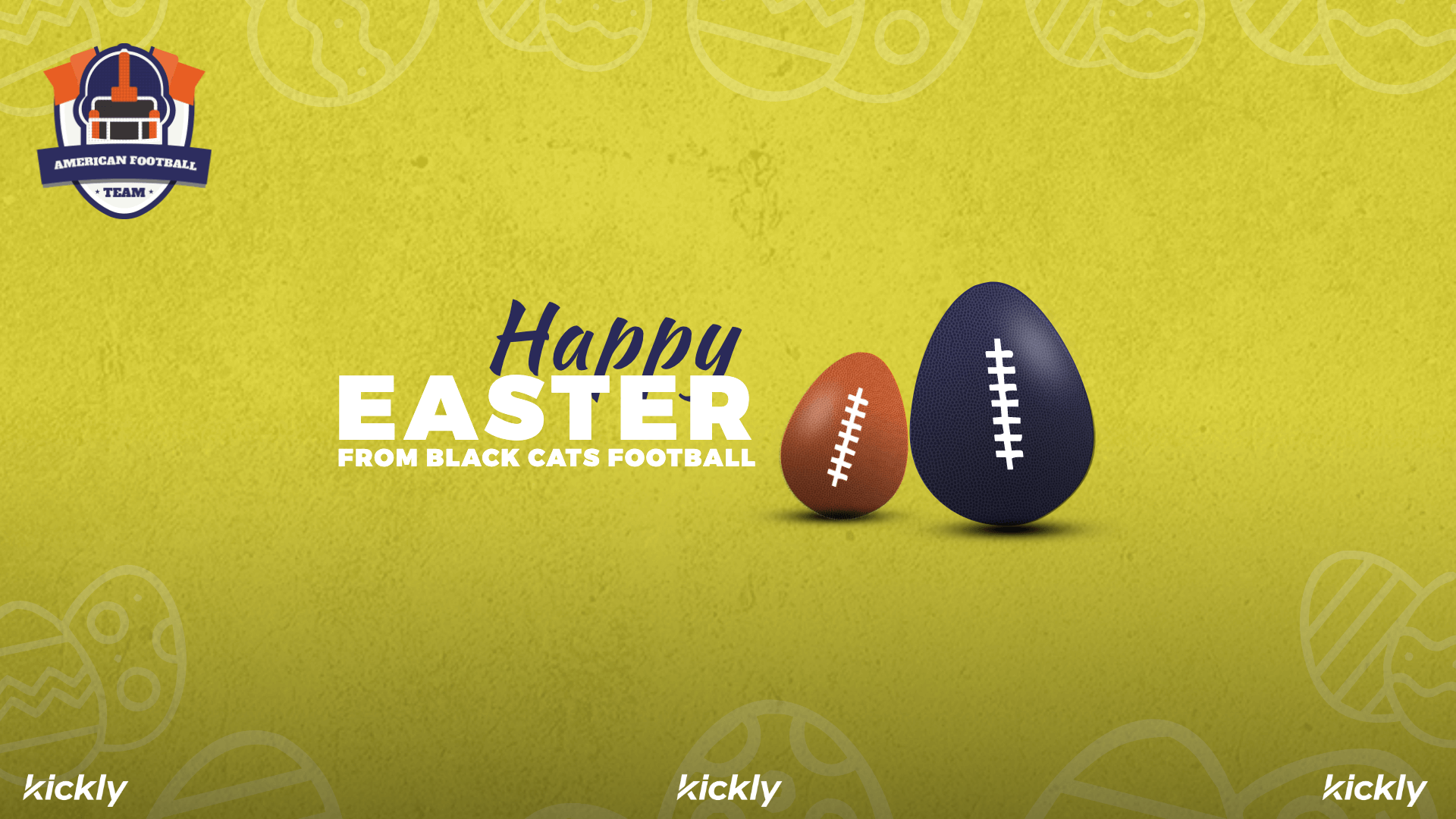 Football Themed Happy Easter Design L