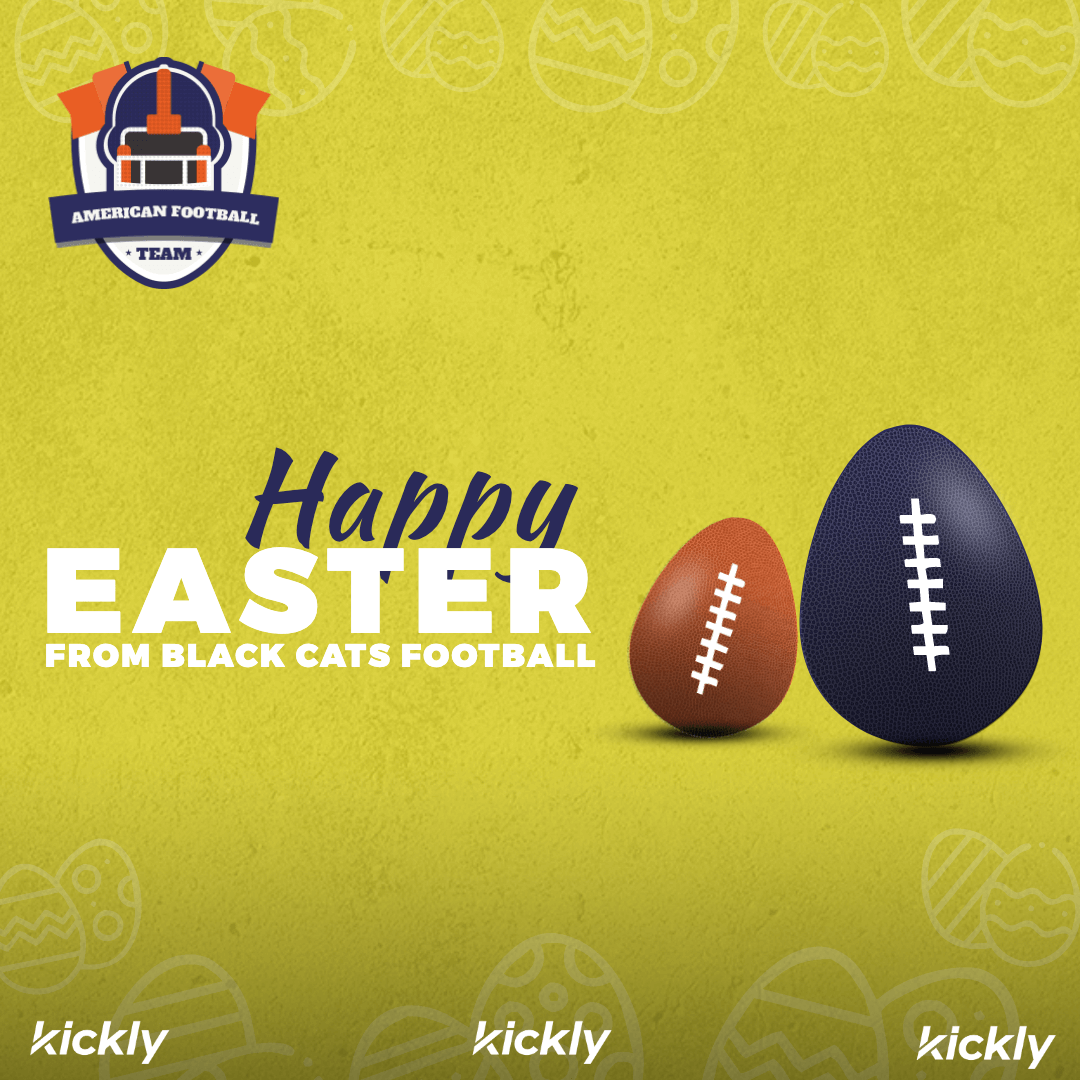 Football Themed Happy Easter Design