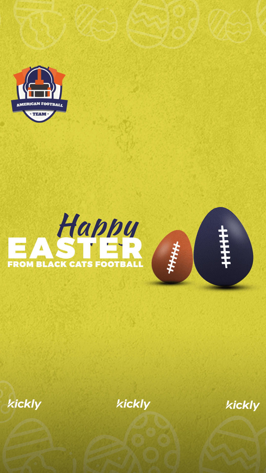 Football Themed Happy Easter Design V