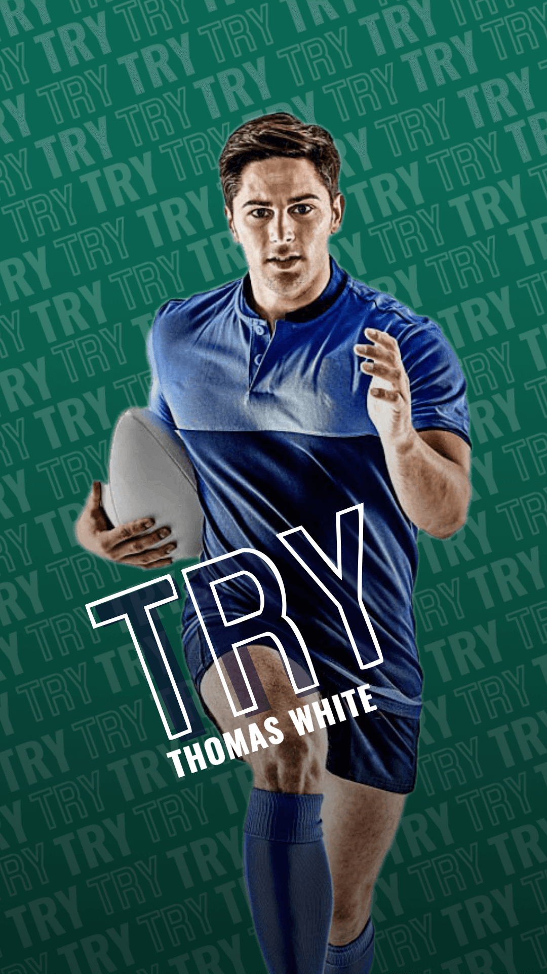 Rugby Try Editable Design