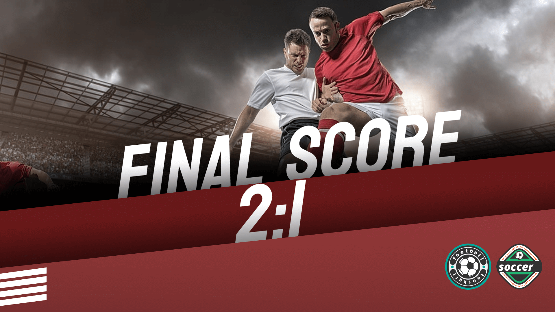 Soccer Game Final Score Editable Design L