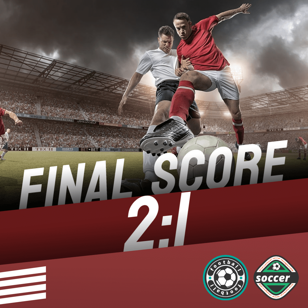 Soccer Game Final Score Editable Design Kickly