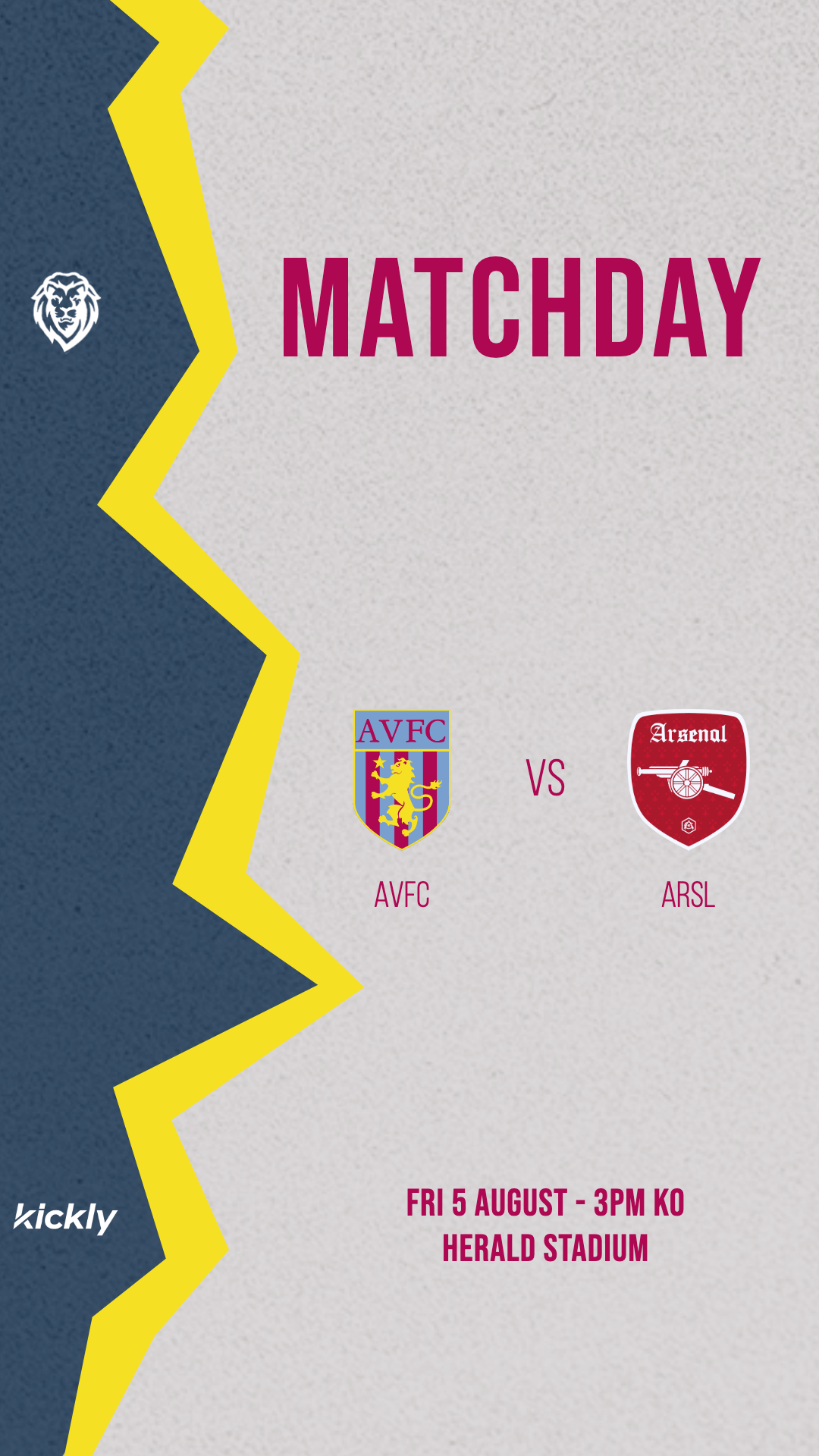 Matchday Kick-off  Editable Design