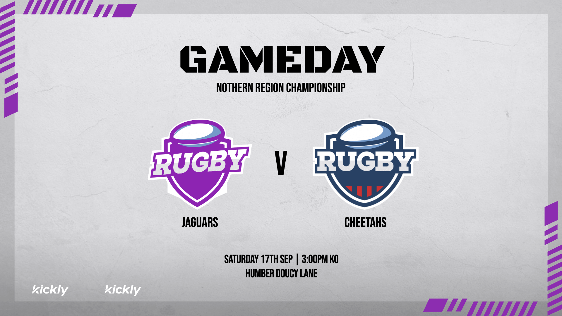 Rugby Gameday Announcement Design