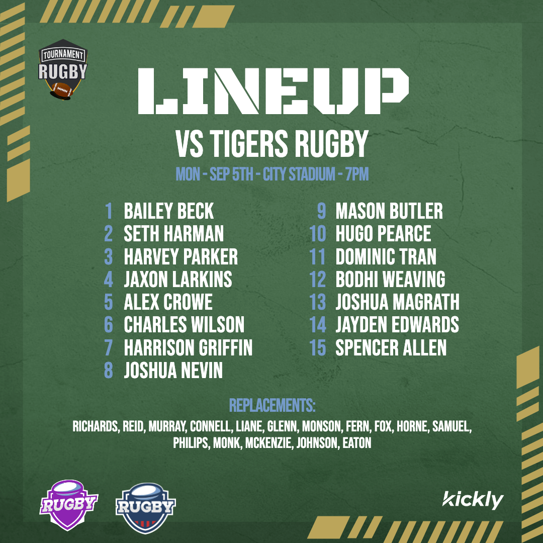 Rugby Match Lineup Editable Graphic S