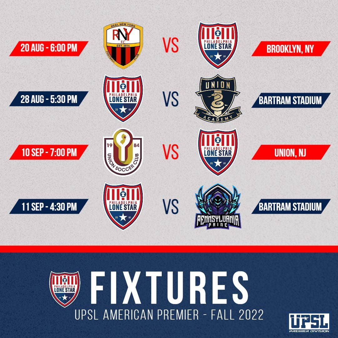 Philadelphia Lone Star FC has used the power of Kickly to deliver fantastic fixtures calendar on social media.