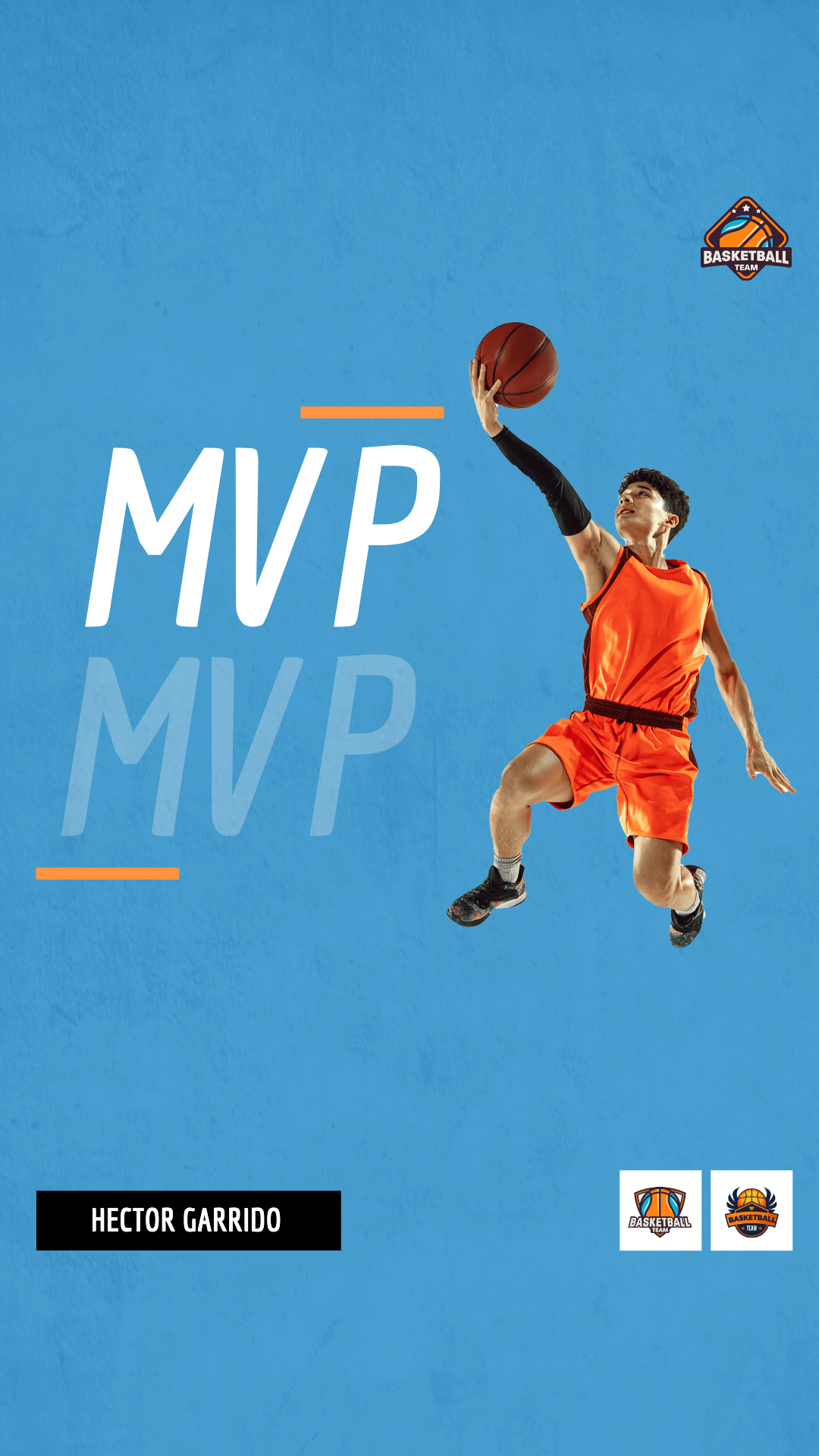 College Basketball MVP Editable Design V