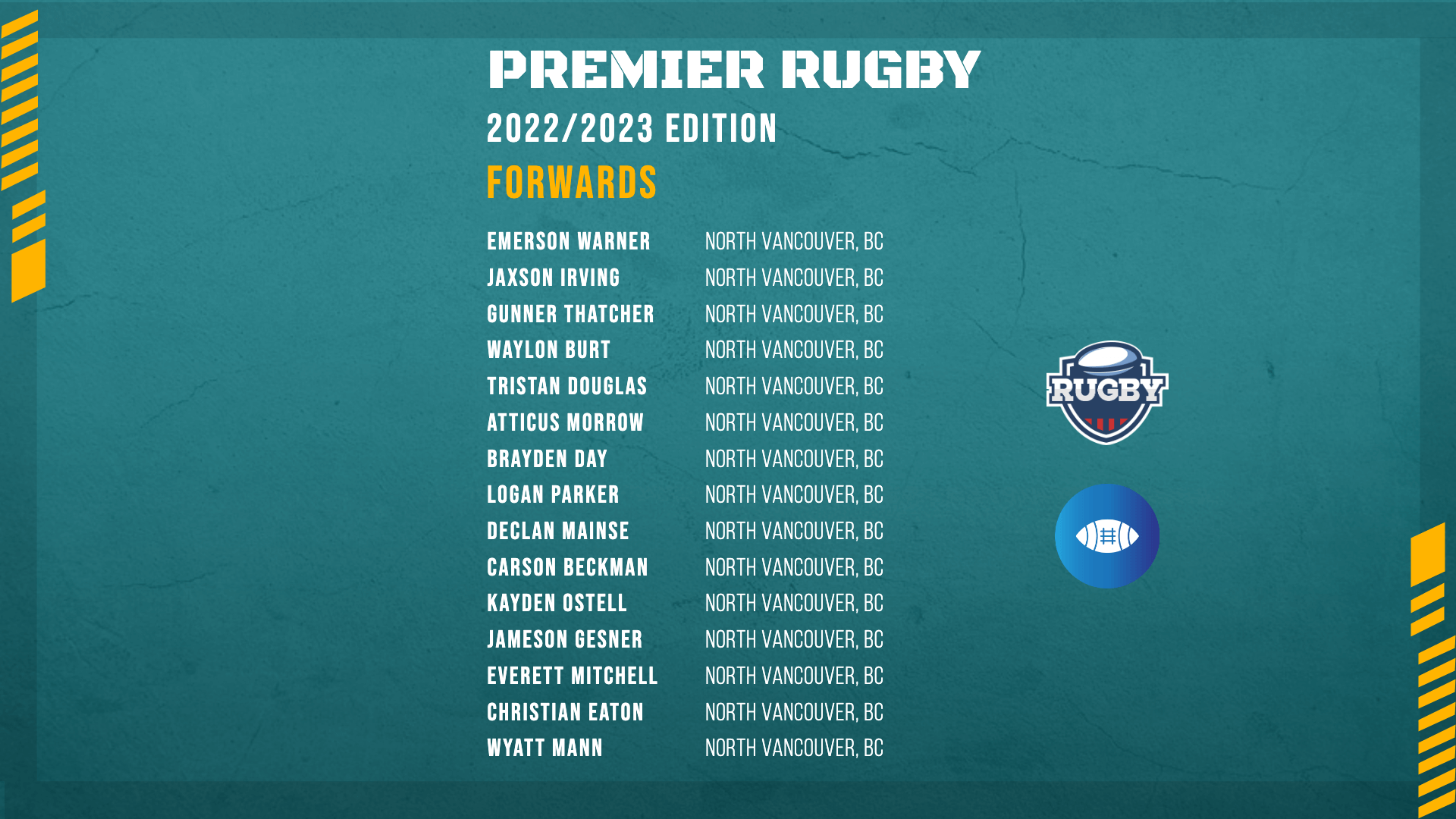 Premier Rugby Lineup Editable Template L