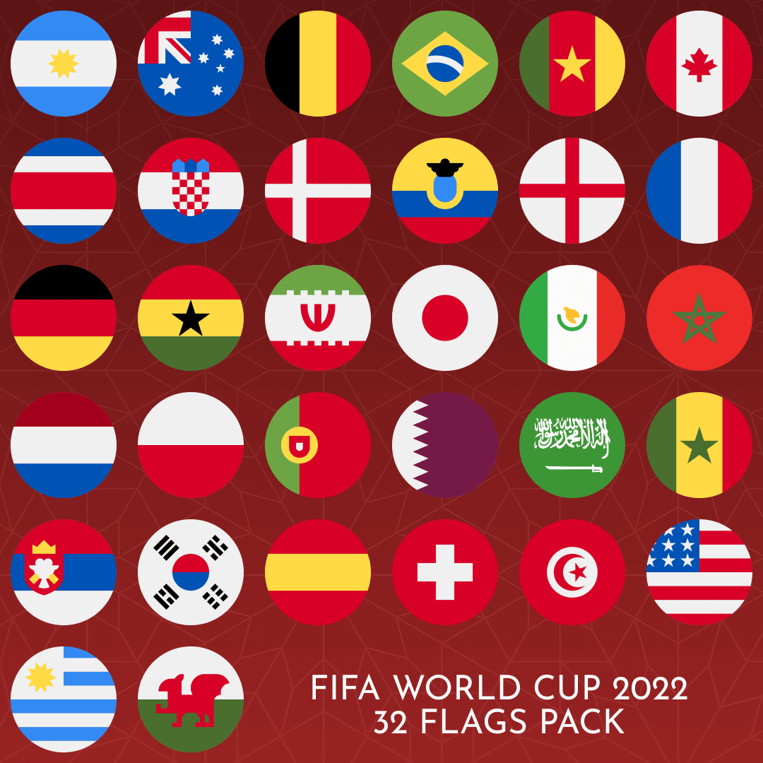 FIFA World Cup 2022 - Country Flags Icons Pack