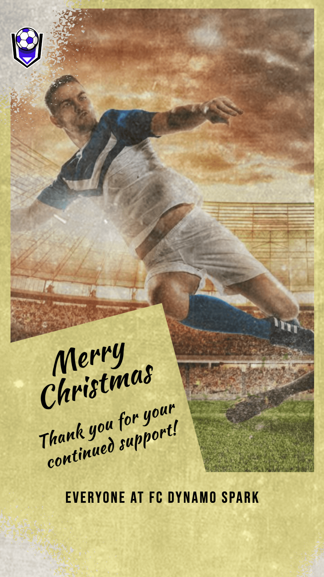 Football Christmas Card Editable Template V
