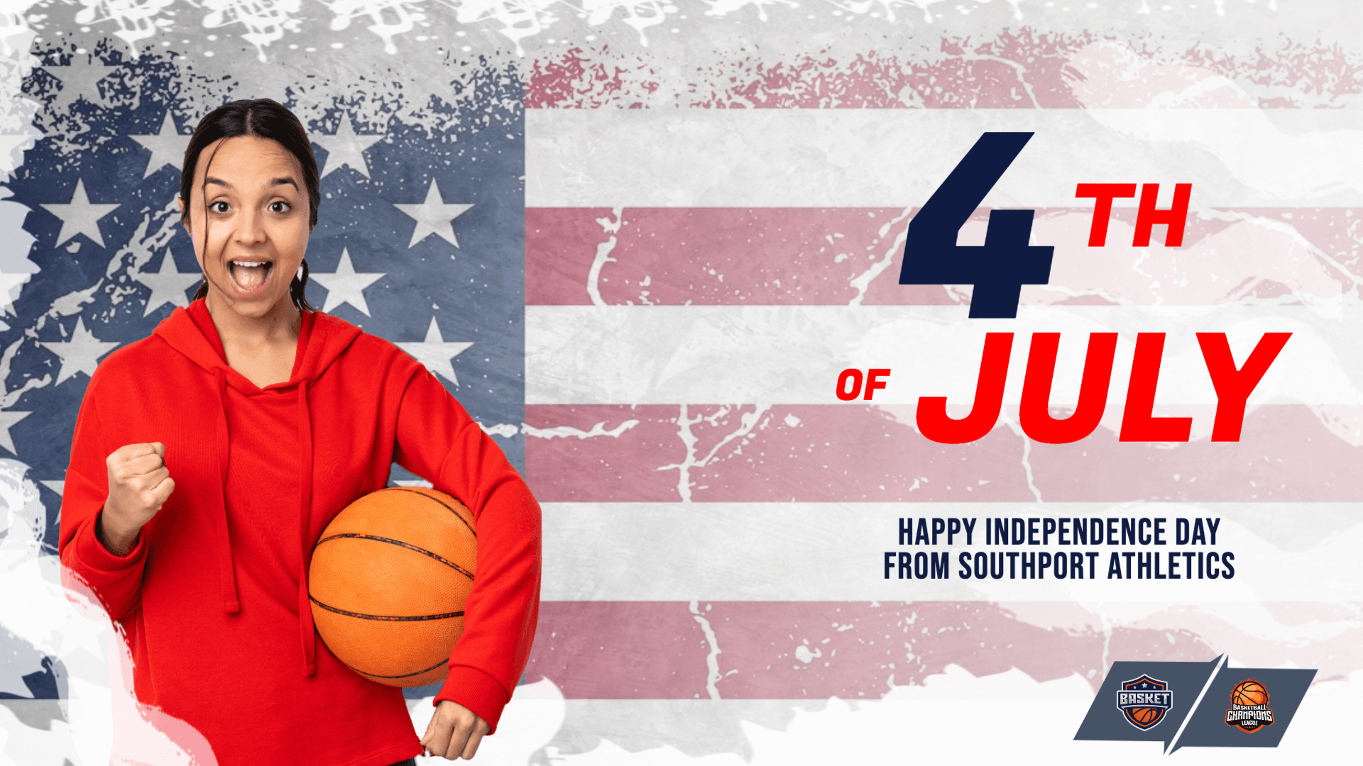 4th of July Holiday Basketball Template L