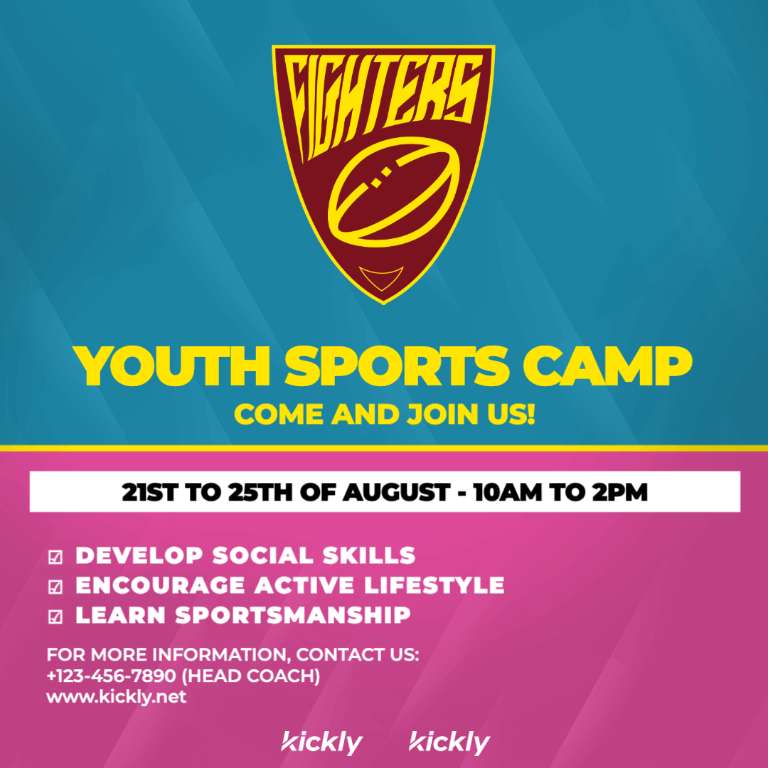 Youth Sports Camp Online Poster