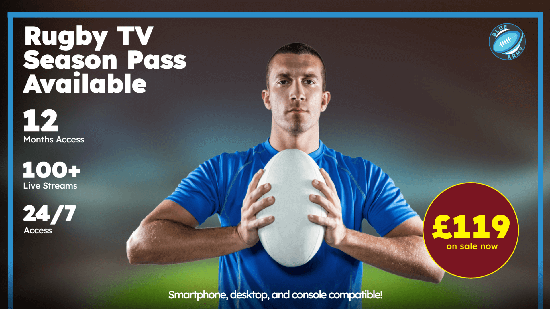 Rugby Season Pass Editable Design
