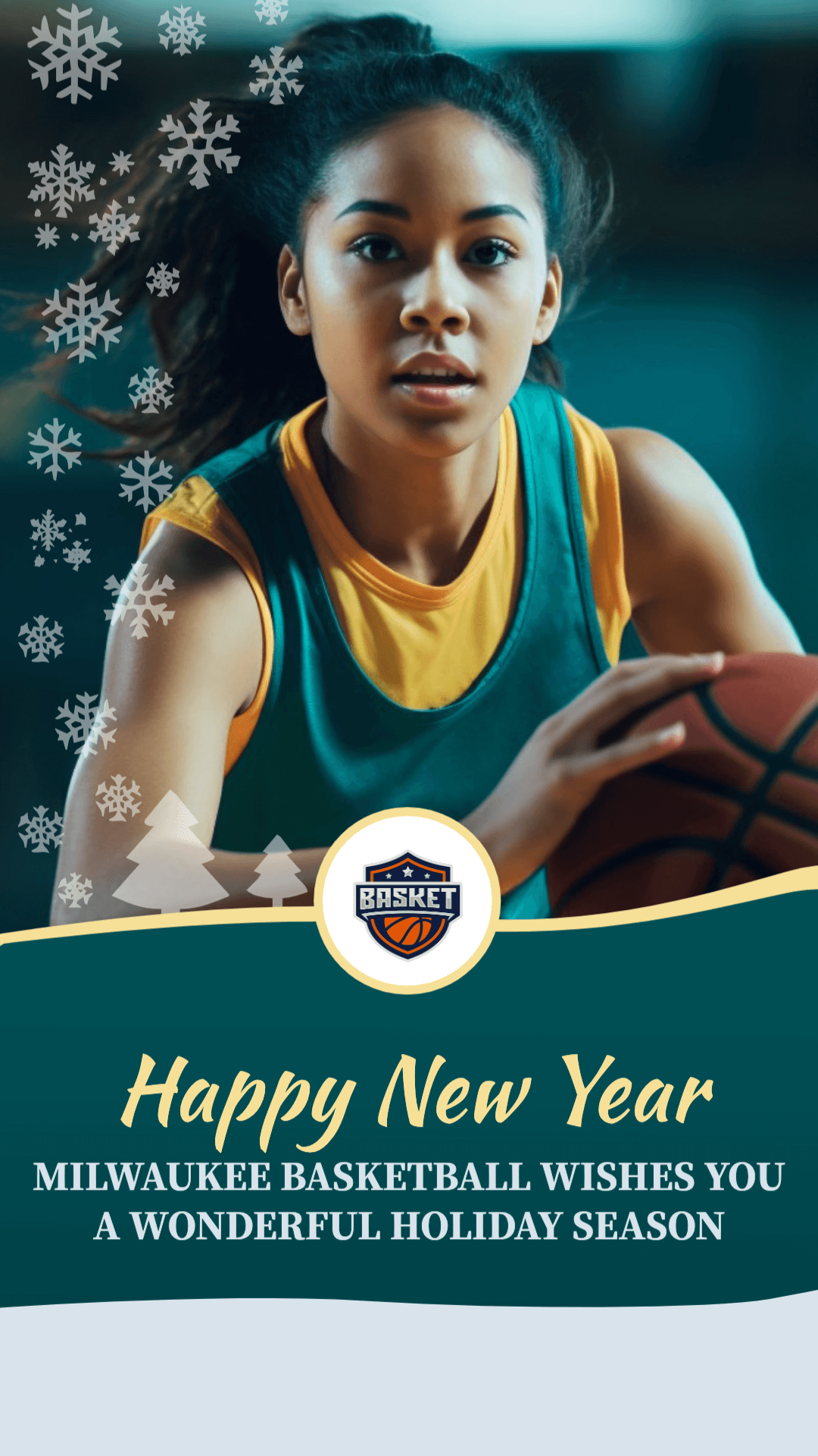 Basketball New Year Card Design