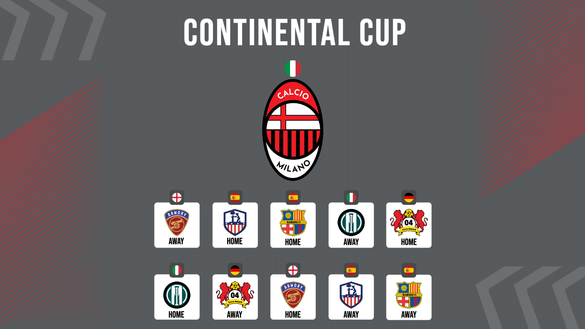 Continental Cup Opponents Fixture Template