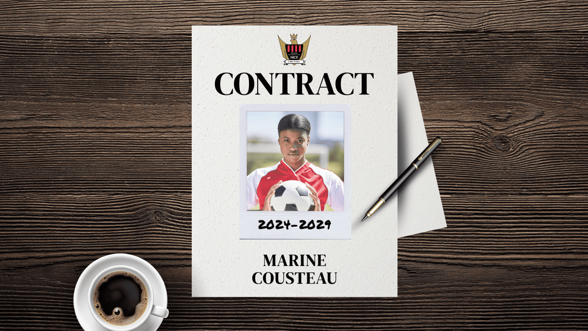 Football Player New Contract Signed Editable Design