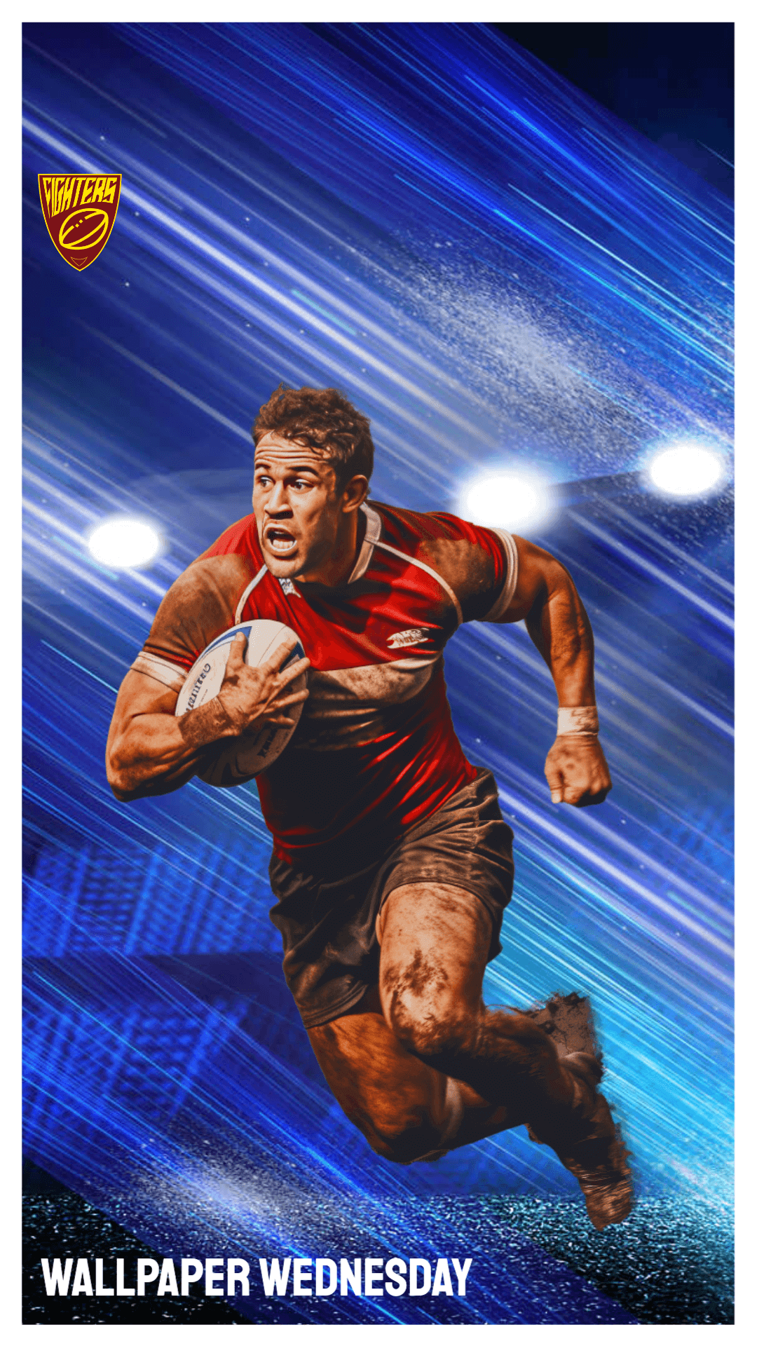 Rugby Wallpaper Editable Template