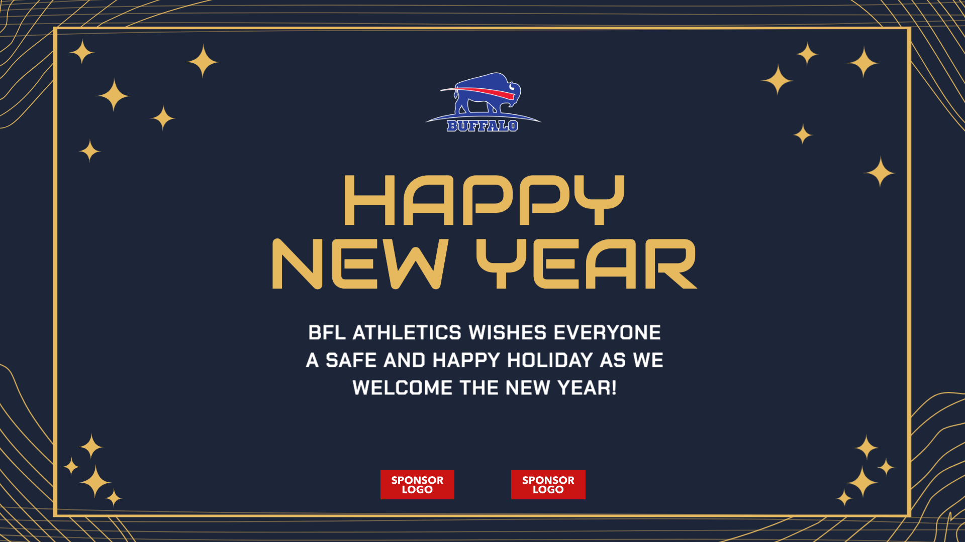 Sports Happy New Year Card Design