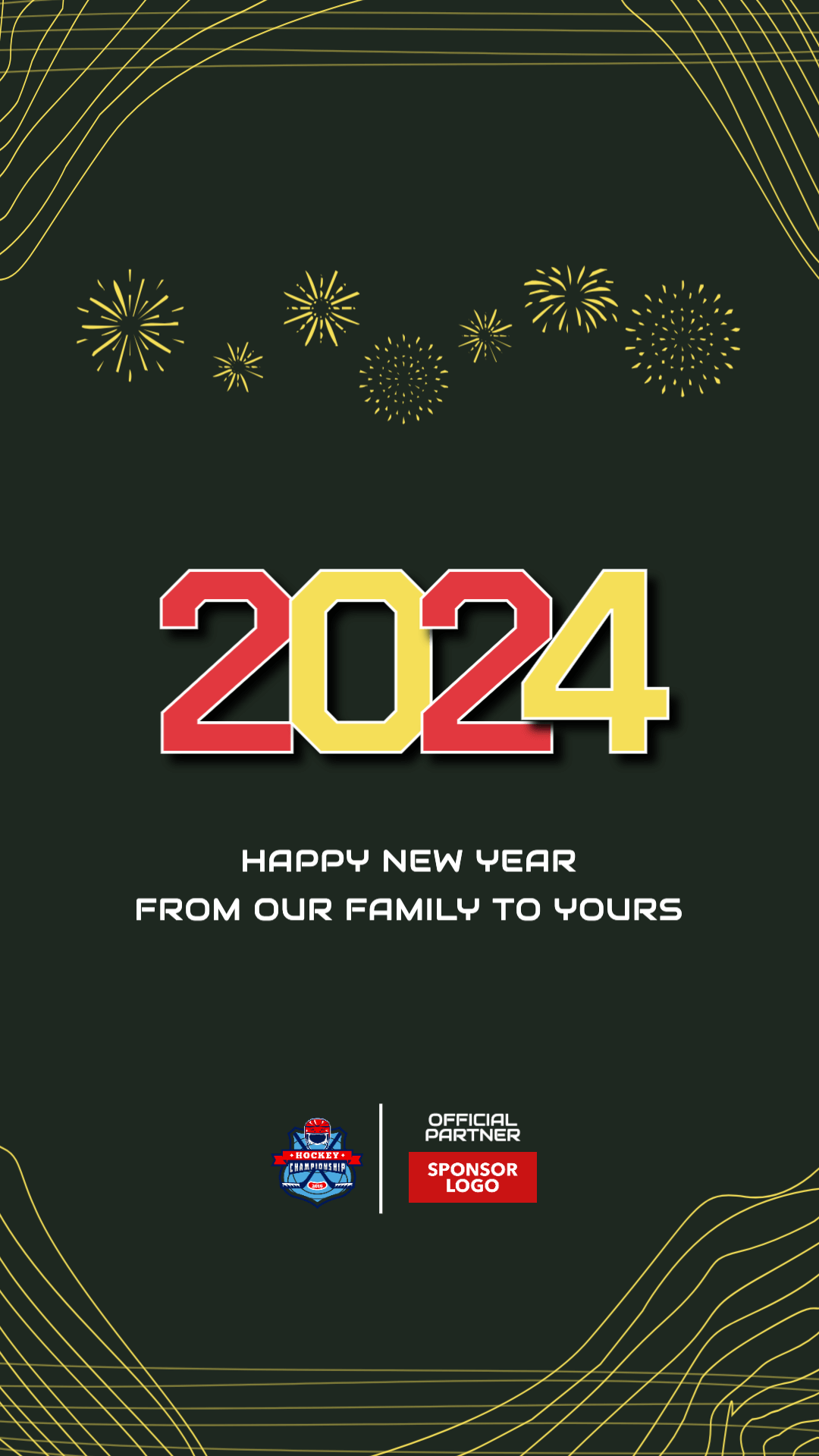 Sports New Year Post Template
