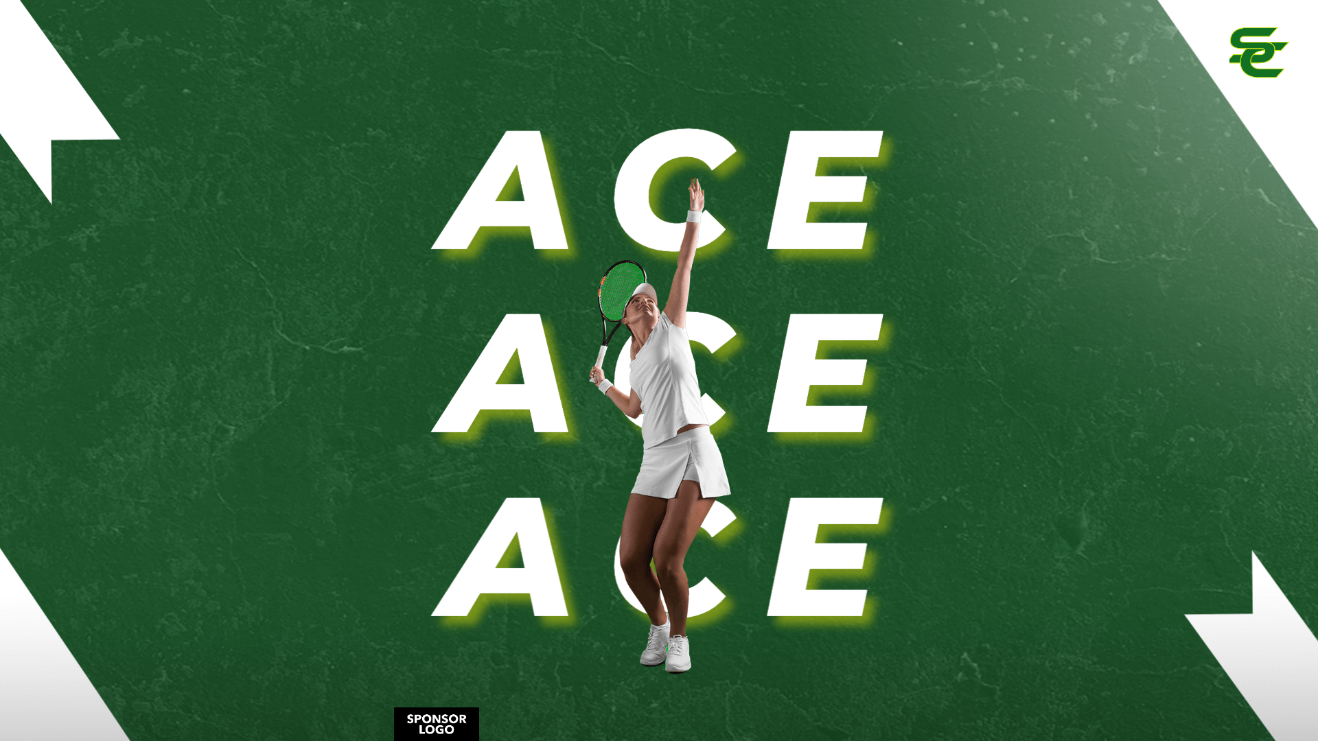Tennis Player Ace Editable Design
