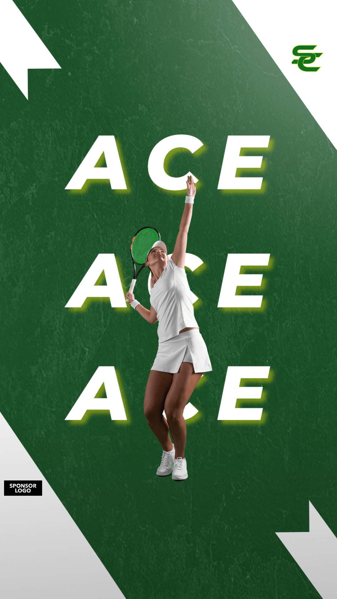 Tennis Player Ace Editable Design