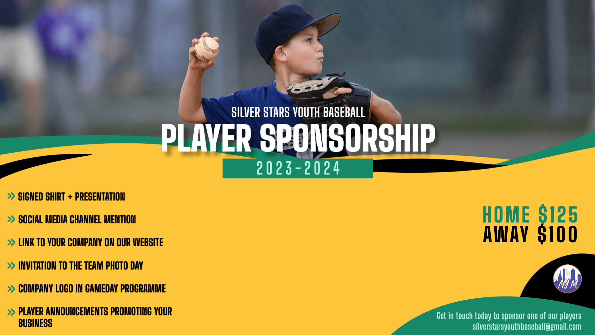Youth Baseball Athlete Sponsorship Template